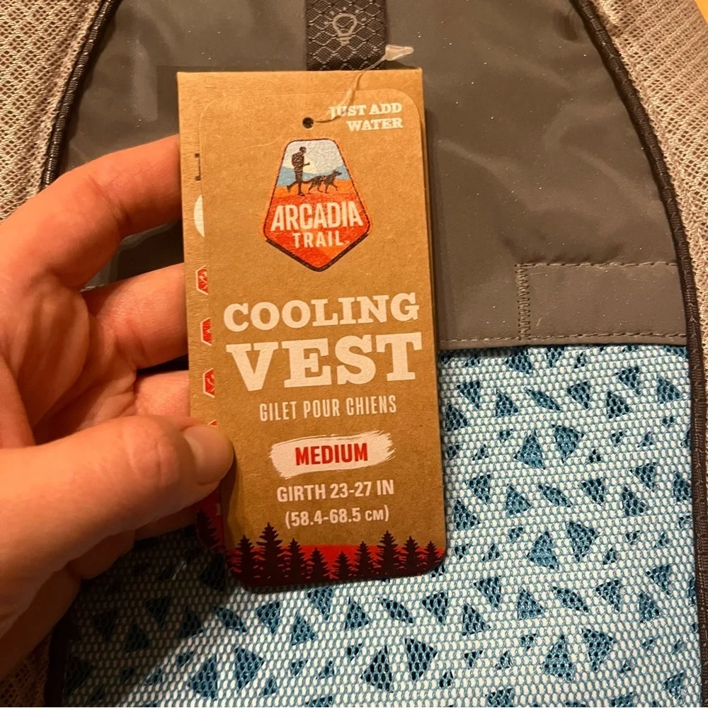 Arcadia Trails NWT Cooling Vest Dog Grey Blue High Visibility Breathable